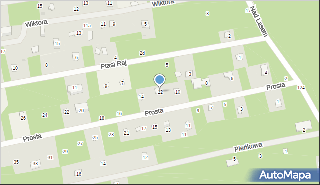 Żelechów, Prosta, 12, mapa Żelechów