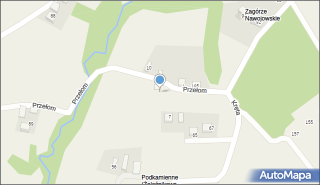 Żeleźnikowa Wielka, Przełom, 15, mapa Żeleźnikowa Wielka