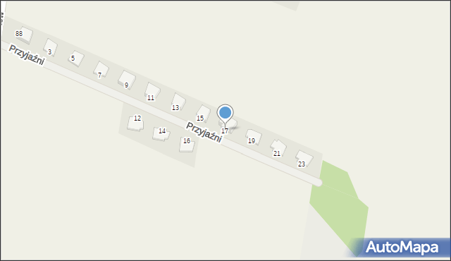 Żelisławice, Przyjaźni, 17, mapa Żelisławice