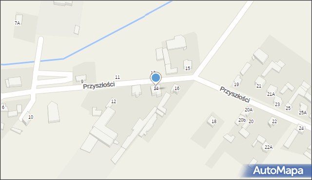 Żelisławice, Przyszłości, 14a, mapa Żelisławice