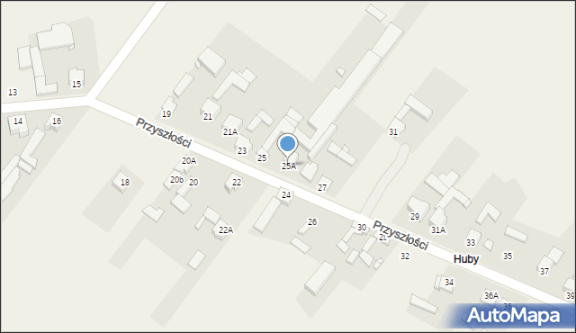 Żelisławice, Przyszłości, 25A, mapa Żelisławice