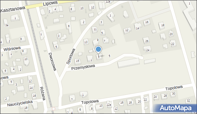 Żelistrzewo, Przemysłowa, 3, mapa Żelistrzewo