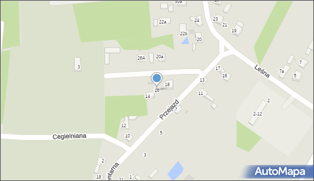 Zelów, Przejazd, 16, mapa Zelów