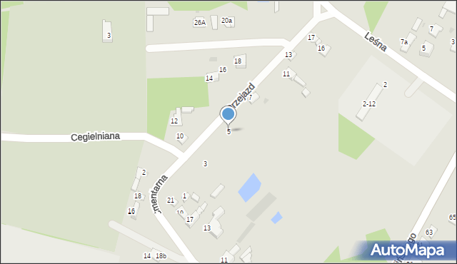 Zelów, Przejazd, 5, mapa Zelów