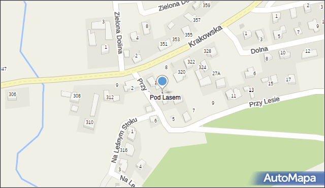 Zerwana, Przy Lesie, 3, mapa Zerwana