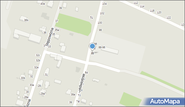 Zgierz, Przedwiośnie, 88, mapa Zgierz