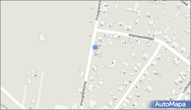 Zgierz, Przygraniczna, 10, mapa Zgierz