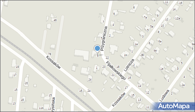 Zgierz, Przygraniczna, 3, mapa Zgierz