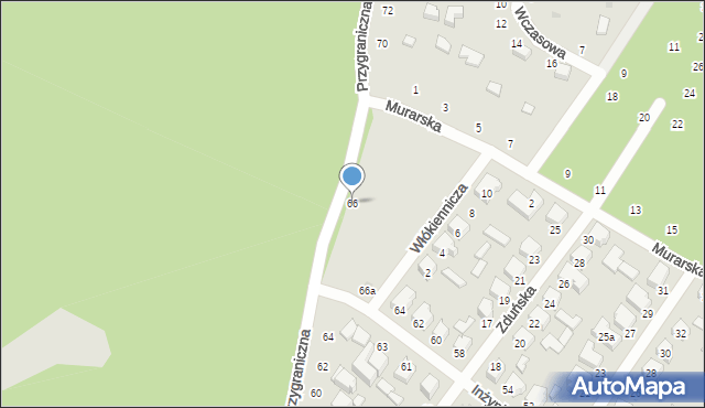 Zgierz, Przygraniczna, 66, mapa Zgierz