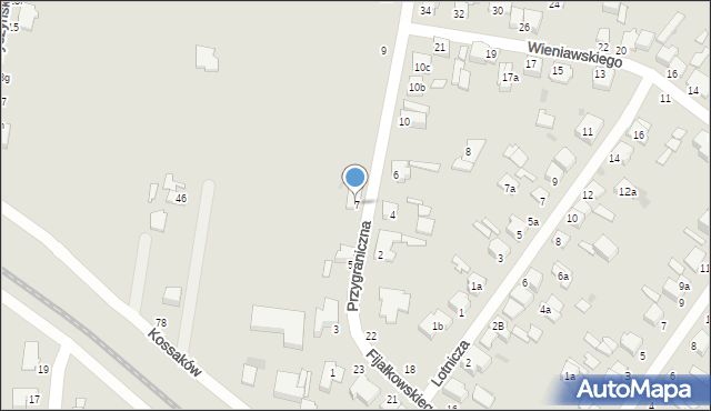 Zgierz, Przygraniczna, 7, mapa Zgierz