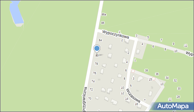 Zgierz, Przygraniczna, 80, mapa Zgierz