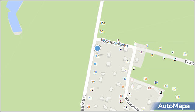 Zgierz, Przygraniczna, 82, mapa Zgierz