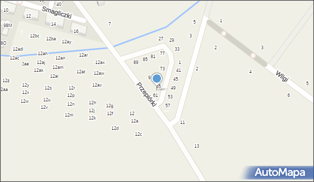 Zgorzała, Przepiórki, 63, mapa Zgorzała