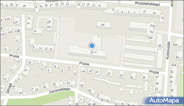 Zgorzelec, Prusa Bolesława, 17, mapa Zgorzelec