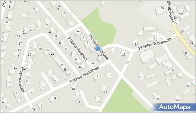 Zielona Góra, Przylep-Kolejowa, 3, mapa Zielona Góra