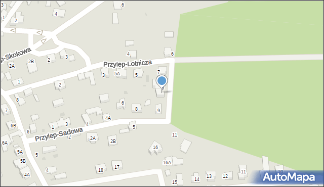 Zielona Góra, Przylep-Lotnicza, 8A, mapa Zielona Góra