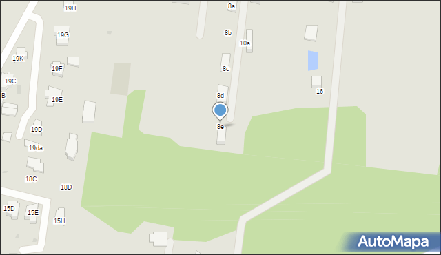 Zielona Góra, Przylep-Pilotów, 8e, mapa Zielona Góra