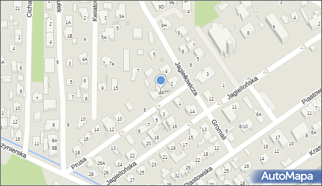 Zielonka, Prusa Bolesława, 4A, mapa Zielonka