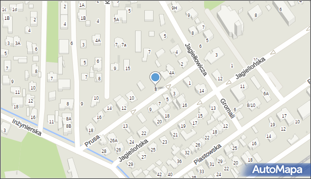 Zielonka, Prusa Bolesława, 8, mapa Zielonka