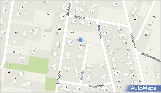 Zielonki-Parcela, Prosta, 5, mapa Zielonki-Parcela