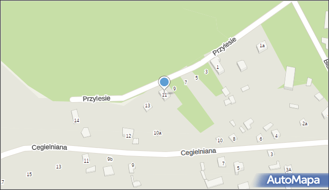 Złoczew, Przylesie, 11, mapa Złoczew