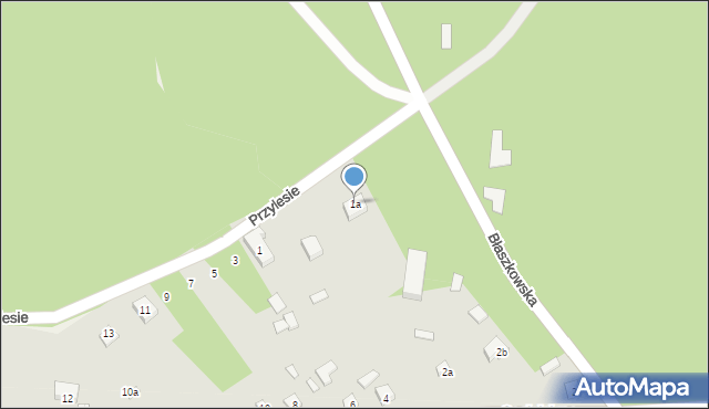 Złoczew, Przylesie, 1a, mapa Złoczew