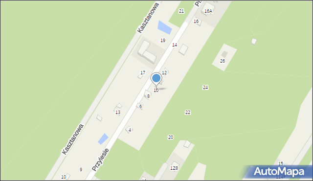 Zofiówka, Przylesie, 10, mapa Zofiówka