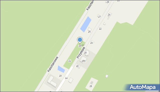 Zofiówka, Przylesie, 23, mapa Zofiówka