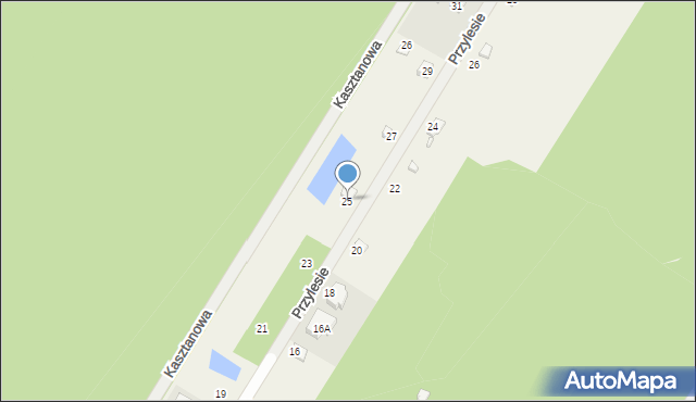 Zofiówka, Przylesie, 25, mapa Zofiówka