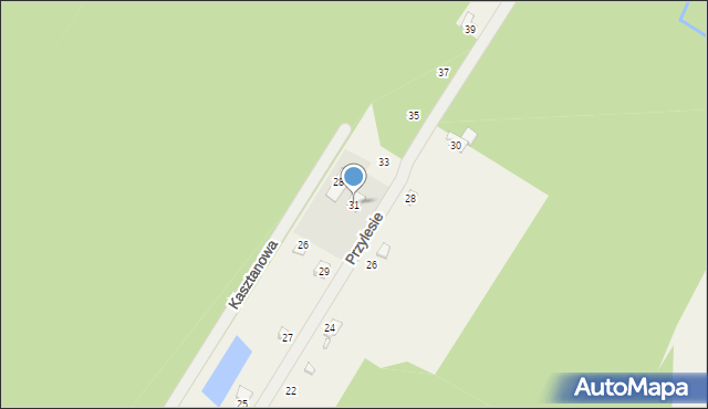 Zofiówka, Przylesie, 31, mapa Zofiówka