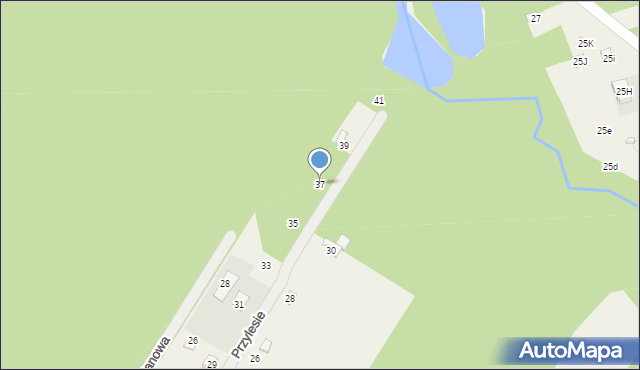 Zofiówka, Przylesie, 37, mapa Zofiówka