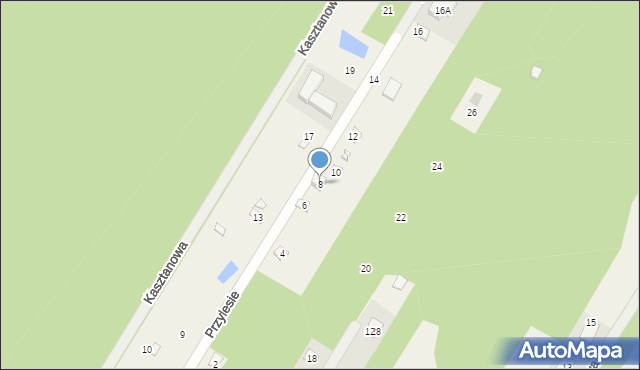 Zofiówka, Przylesie, 8, mapa Zofiówka