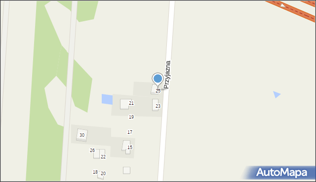 Żołędowo, Przyjazna, 25, mapa Żołędowo