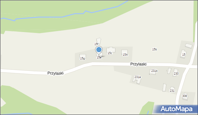 Zręcin, Przylaski, 15e, mapa Zręcin