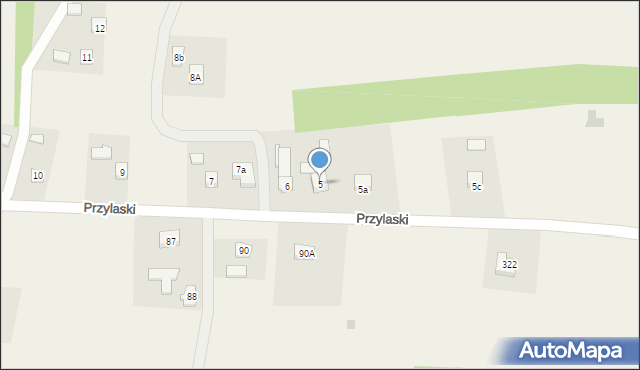 Zręcin, Przylaski, 5, mapa Zręcin