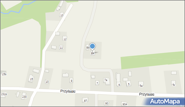 Zręcin, Przylaski, 8A, mapa Zręcin