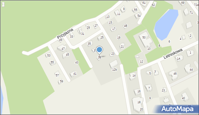 Żukowo, Przyjazna, 39, mapa Żukowo