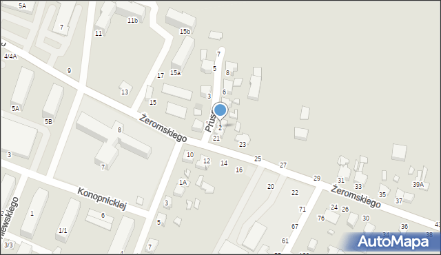 Żychlin, Prusa Bolesława, 2, mapa Żychlin