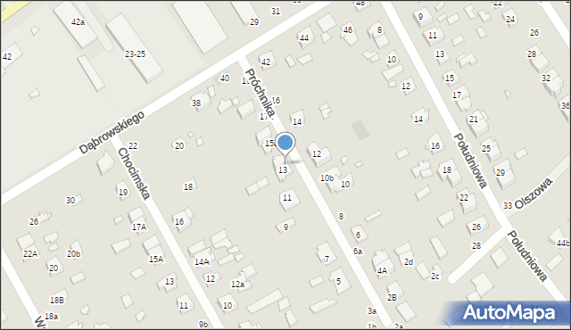 Żyrardów, Próchnika Adama, 13b, mapa Żyrardów