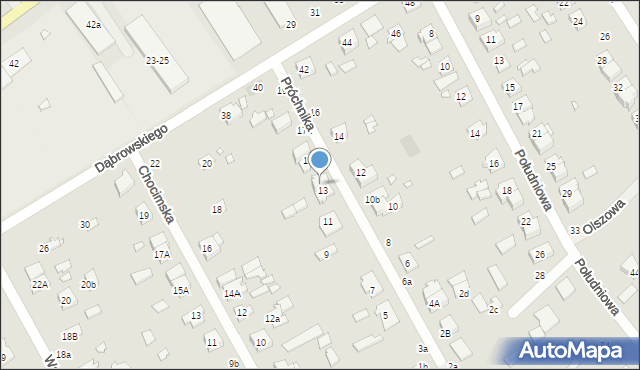 Żyrardów, Próchnika Adama, 15, mapa Żyrardów