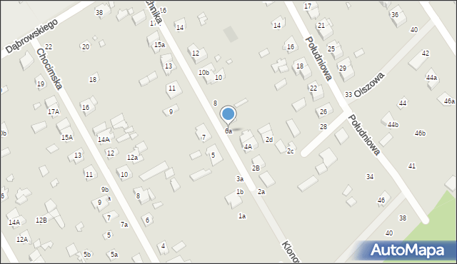 Żyrardów, Próchnika Adama, 6a, mapa Żyrardów