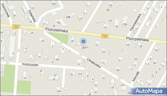Brwinów, Pszczelińska, 20A, mapa Brwinów