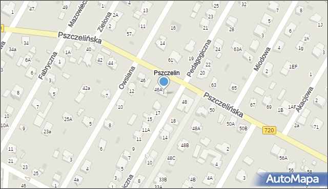 Brwinów, Pszczelińska, 46B, mapa Brwinów