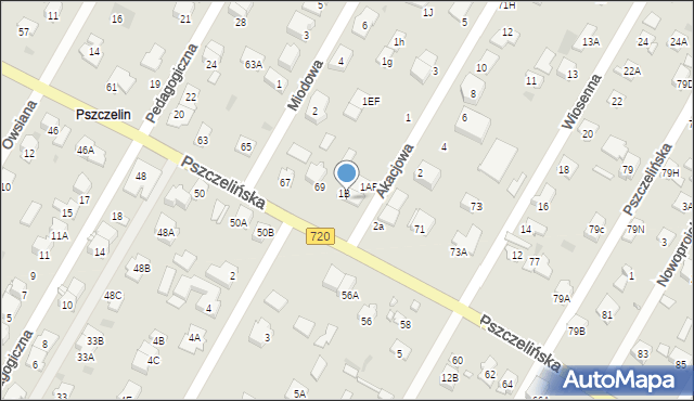 Brwinów, Pszczelińska, 69a, mapa Brwinów