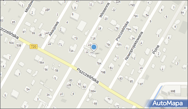 Brwinów, Pszczelińska, 77B, mapa Brwinów