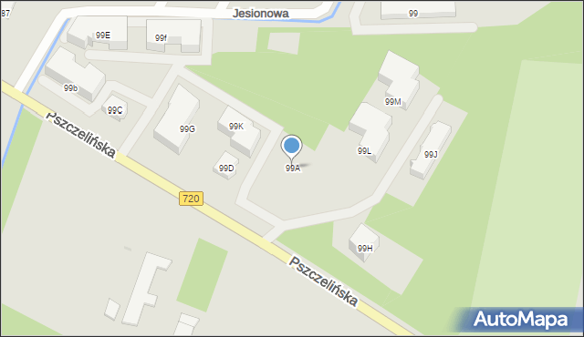 Brwinów, Pszczelińska, 99A, mapa Brwinów