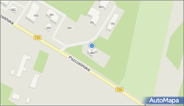 Brwinów, Pszczelińska, 99H, mapa Brwinów