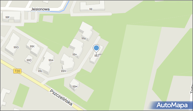 Brwinów, Pszczelińska, 99J, mapa Brwinów