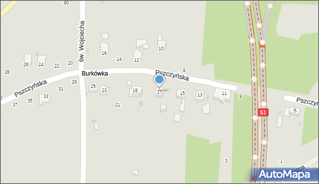 Brzeszcze, Pszczyńska, 17, mapa Brzeszcze