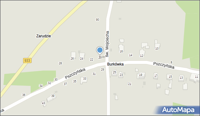 Brzeszcze, Pszczyńska, 20, mapa Brzeszcze